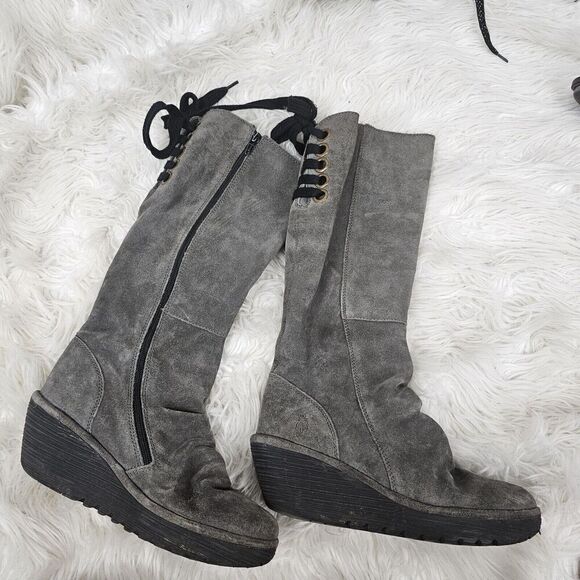 Fly London 'Yust' Knee High Platform Wedge Boot (Women) Size 40 9.5/10 - Picture 1 of 8